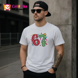 Tricou SIX SEVEN 67 Bomboane Colorate, din bumbac 100%, tricou alb, Copii | Dama | Barbat