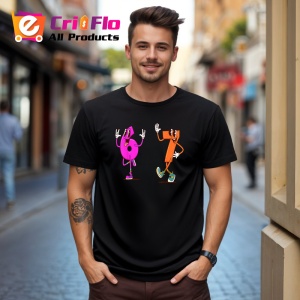 Tricou SIX SEVEN 67 Dancing Numbers Cartoon, din bumbac 100%, tricou negru, Copii | Dama | Barbat - Img 3
