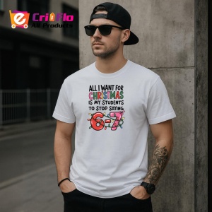 Tricou SIX SEVEN 67 Profesorii Si Craciunul, din bumbac 100%, tricou alb, Copii | Dama | Barbat