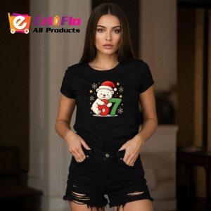 Tricou SIX SEVEN 67 Ursulet Iarna, din bumbac 100%, tricou negru, Copii | Dama | Barbat - Img 3