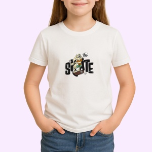 Tricou Skate Logo Placa Skateboarding Gri V1, din bumbac 100% , tricou alb pentru Copii | Dama | Barbat