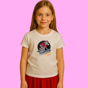 Tricou Skeleton Dj Santa, din bumbac 100% Copii | Dama | Barbat - Img 3