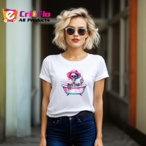 Tricou skeleton in bathtub hat, schelet in cada cu palarie, Copii | Dama | Barbat