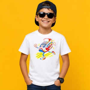 Tricou Sneaker Character Mergand Ilustratie Amuzanta Urban Street Style, din bumbac 100% Copii | Dama | Barbat - Img 2