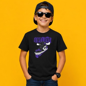 Tricou Sneaker Mov Stil Graffiti One Piece Urban, din bumbac 100%, tricou negru, Copii | Dama | Barbat - Img 3