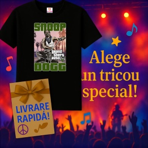 Tricou Snoop Dogg - GTA Style v1, muzica Rap, Dama | Barbat | Copii, Culoare Negru - Img 11