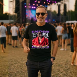 Tricou Snoop Dogg - Red Jacket, muzica Hip-Hop (Gangsta Rap), Dama | Barbat | Copii, Culoare Negru - Img 9