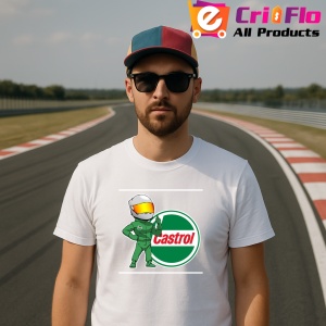 Tricou Sofer Raliu Cu Logo Castrol | Unisex Dama si Barbat - Img 2