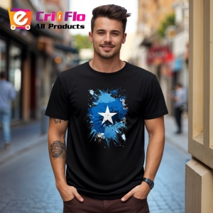 Tricou Somalia Steag Splash Art, Copii | Dama | Barbat, culoare negru - Img 4