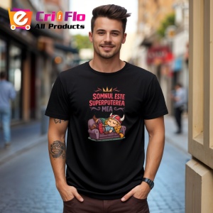 Tricou Somnul este superputerea mea, Copii | Dama | Barbat , tricou negru - Img 11