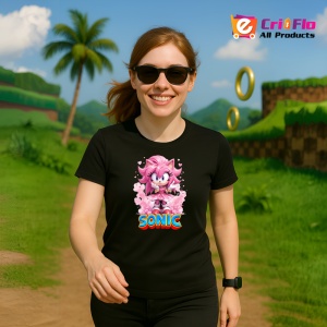 Tricou Sonic Amy - Gingasie Magica Copii | Dama | Barbat - Img 12