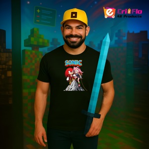 Tricou Sonic Knuckles si Amy - Cataratorii Curajosi Copii | Dama | Barbat - Img 2