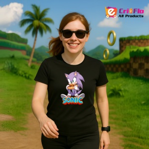 Tricou Sonic Mov - Pizza cu Stil Copii | Dama | Barbat - Img 12
