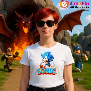 Tricou Sonic - Saltul Fulger Copii | Dama | Barbat - Img 11