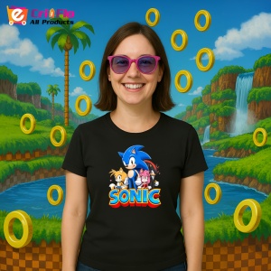 Tricou Sonic si prietenii - Forta Combinata Copii | Dama | Barbat - Img 3