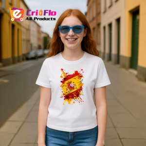 Tricou Spain Steag Splash Art, Copii | Dama | Barbat - Img 9