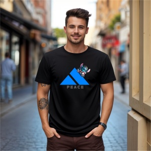 Tricou Stictch Peace Tricou Negru - Copii | Dama | Barbat - Img 9