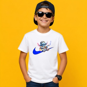 Tricou Stitch La Chitara Logo Albastru Urban Chill Music Vibe, din bumbac 100% Copii | Dama | Barbat