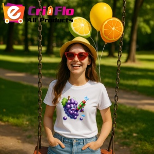 Tricou Strugure amuzant de vara cu pistol de apa, Fructe, Copii | Dama - Img 9