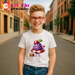 Tricou Strugure amuzant de vara salvamar, Fructe, Copii | Dama - Img 5