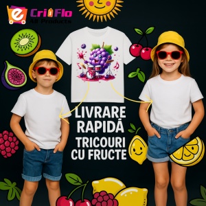 Tricou Strugure amuzant de vara tobosar, Fructe, Copii | Dama - Img 6