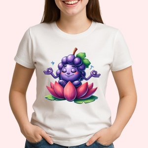 Tricou Strugure amuzant de vara yoga, Fructe, Copii | Dama - Img 2