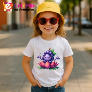 Tricou Strugure amuzant de vara yoga, Fructe, Copii | Dama - Img 4