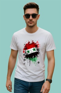 Tricou Syria Steag Splash Art, Copii | Dama | Barbat - Img 2