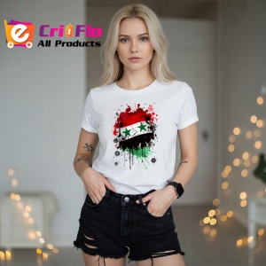 Tricou Syria Steag Splash Art, Copii | Dama | Barbat - Img 10