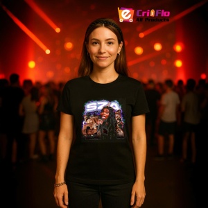 Tricou SZA - Microphone Sparkle, muzica Hip-Hop / Drill, Dama | Barbat | Copii, Culoare Negru - Img 12