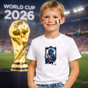 Tricou Takefusa Kubo Japan World Cup Fifa 2026 V2, din bumbac 100%, tricou alb, Copii | Dama | Barbat - Img 5
