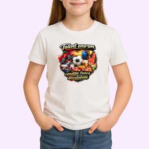 Tricou Talent Enorm Conditie Fizica Discutabila Minge, din bumbac 100% , tricou alb pentru Copii | Dama | Barbat
