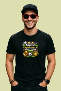 Tricou Talentul Castiga Meciuri Munca Trofee Fotbal, din bumbac 100%, tricou negru Copii | Dama | Barbat