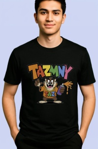 Tricou Taz – Skate Vibes & Drink, ținută galbenă urbană și atitudine cool Copii | Dama | Barbat Barbat - Img 6