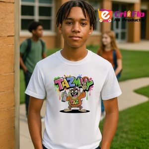 Tricou Taz – Skate Vibes & Drink, ținută galbenă urbană și atitudine cool Copii | Dama | Barbat Barbat - Img 18