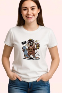 Tricou Taz Rebel Spirit, stil urban cu skateboard si bautura energizanta Copii | Dama | Barbat Barbat - Img 5