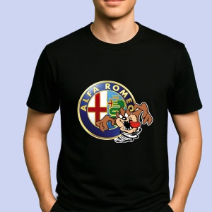 Tricou Tazz Vartej Cu Logo Alfa Romeo | Unisex Dama si Barbat