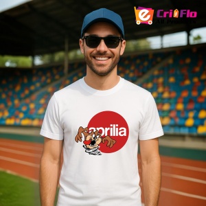 Tricou Tazz Vartej Cu Logo Aprilia | Unisex Dama si Barbat