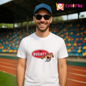 Tricou Tazz Vartej Cu Logo Bugatti | Unisex Dama si Barbat - Img 2