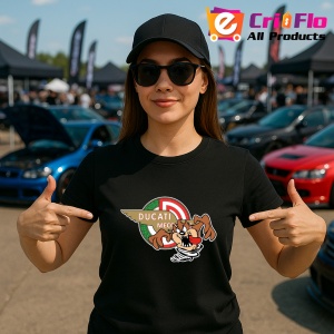 Tricou Tazz Vartej Cu Logo Ducati 2 | Unisex Dama si Barbat