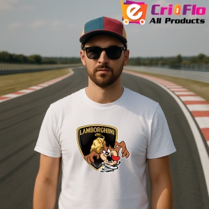 Tricou Tazz Vartej Cu Logo Lamborghini | Unisex Dama si Barbat - Img 2