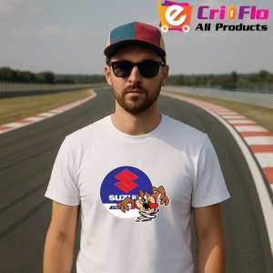 Tricou Tazz Vartej Cu Logo Suzuki 2 | Unisex Dama si Barbat - Img 2