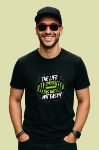 Tricou The Life Chosen Is Not Easy Haltera, Copii | Dama | Barbat, culoare negru - Img 2