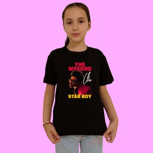 Tricou The Weeknd - Starboy Classic, muzica Hip-Hop / Trap, Dama | Barbat | Copii, Culoare Negru - Img 2