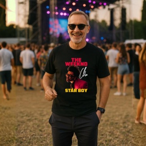 Tricou The Weeknd - Starboy Classic, muzica Hip-Hop / Trap, Dama | Barbat | Copii, Culoare Negru - Img 9
