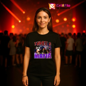 Tricou Three 6 Mafia, muzica Hip-Hop / Trap, Dama | Barbat | Copii, Culoare Negru - Img 12