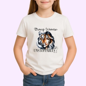 Tricou Tigru si femeie neinvinsa strong woman unstoppable Copii | Dama | Barbat Barbat - Img 3