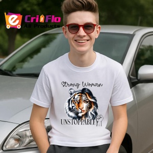 Tricou Tigru si femeie neinvinsa strong woman unstoppable Copii | Dama | Barbat Barbat - Img 8