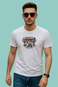 Tricou Tine Distanta Am 40 De Tone De Nervi Camion Amuzant V1, din bumbac 100% , tricou alb pentru Dama | Barbat