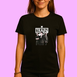 Tricou Train - Band Portrait, muzica Hip-Hop / Trap, Dama | Barbat | Copii, Culoare Negru - Img 3